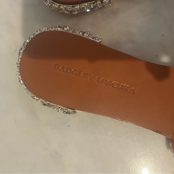 Badgley Mischka Sharlene Pink Fringe Sandals 7.5 - Picture 4 of 7